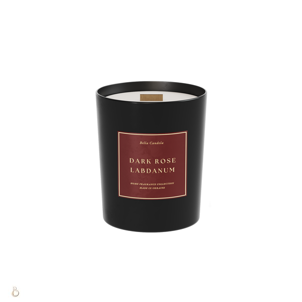 Свічка з ароматом DARK ROSE з дерев'яним ґнотом candle-darkrose250 фото