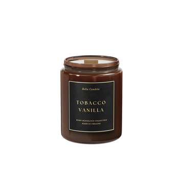 Свічка з ароматом TOBACCO VANILLA з дерев'яним ґнотом candle-tobacco фото