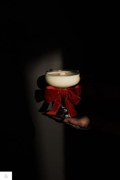 Свічка КЕЛИХ з ароматом пʼяної вишні  candle-bokal фото