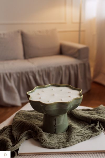 Свічка на 10 ґнотів в керамічному підсвічнику BIG CANDLE 1300 ML  фото
