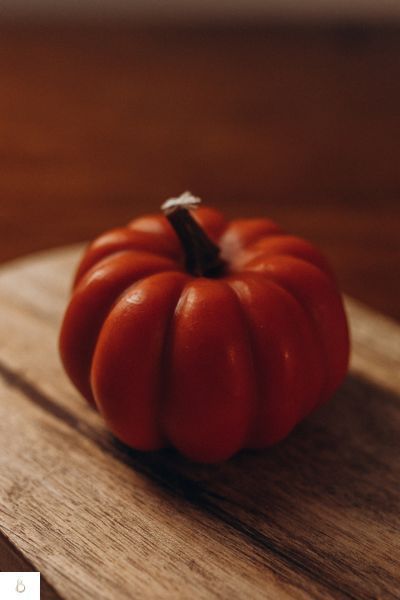Свічка Гарбузик з бджолиного воску помаранчева PUMPKIN 1 фото